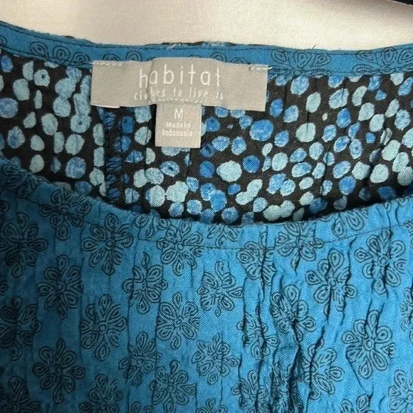 Habitat top,women NEW! M& L,Grotto,44815,Turquoise boxy,oversize,multimedia - Picture 4 of 16